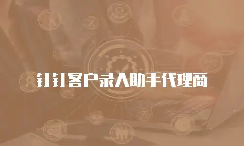 钉钉客户录入助手代理商
