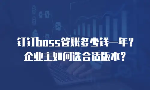 钉钉boss管账多少钱一年？企业主如何选合适版本？