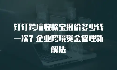 钉钉跨境收款宝报价多少钱一次？企业跨境资金管理新解法