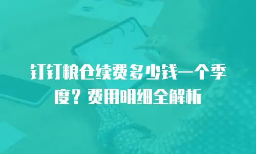 钉钉粮仓续费多少钱一个季度？费用明细全解析