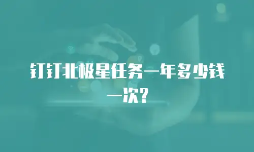 钉钉北极星任务一年多少钱一次？