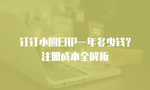 钉钉小圈ERP一年多少钱？注册成本全解析