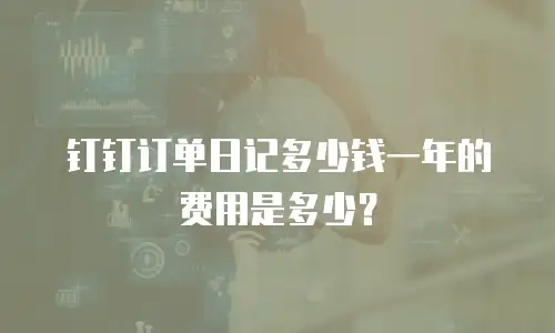 钉钉订单日记多少钱一年的费用是多少？