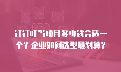 钉钉叮当项目多少钱合适一个？企业如何选型最划算？