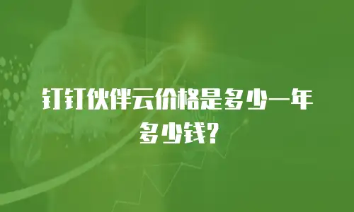 钉钉伙伴云价格是多少一年多少钱？