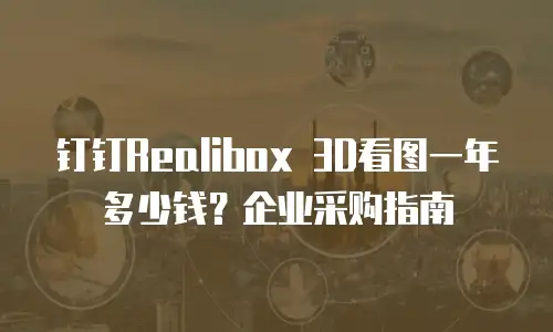 钉钉Realibox 3D看图一年多少钱？企业采购指南