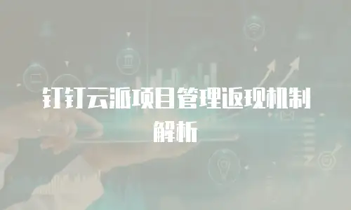 钉钉云派项目管理返现机制解析
