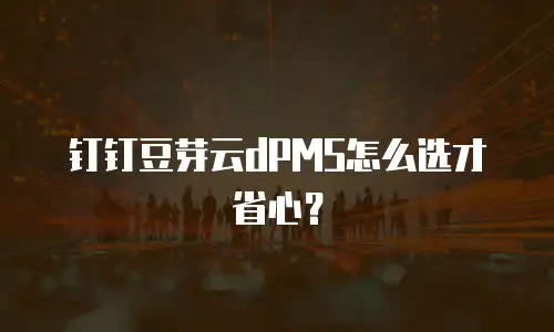 钉钉豆芽云dPMS怎么选才省心？