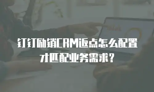 钉钉励销CRM返点怎么配置才匹配业务需求？