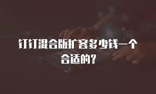 钉钉混合版扩容多少钱一个合适的？