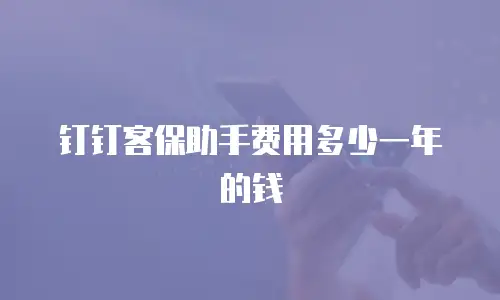 钉钉客保助手费用多少一年的钱