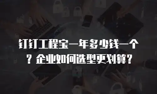 钉钉工程宝一年多少钱一个？企业如何选型更划算？