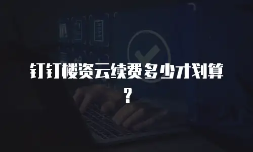 钉钉楼资云续费多少才划算？