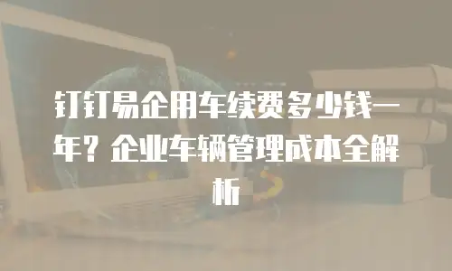 钉钉易企用车续费多少钱一年？企业车辆管理成本全解析