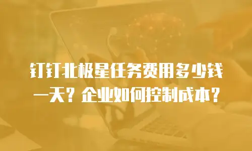 钉钉北极星任务费用多少钱一天？企业如何控制成本？