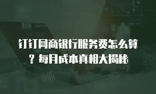 钉钉网商银行服务费怎么算？每月成本真相大揭秘