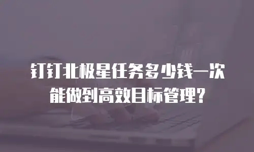 钉钉北极星任务多少钱一次能做到高效目标管理？