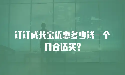 钉钉成长宝优惠多少钱一个月合适买？