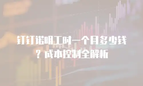钉钉诺明工时一个月多少钱？成本控制全解析