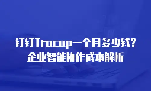 钉钉Tracup一个月多少钱？企业智能协作成本解析