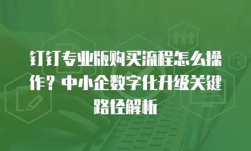 钉钉专业版购买流程怎么操作？中小企数字化升级关键路径解析