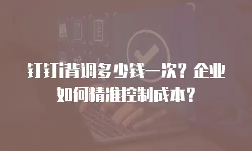 钉钉i背调多少钱一次？企业如何精准控制成本？