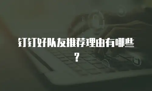 钉钉好队友推荐理由有哪些？