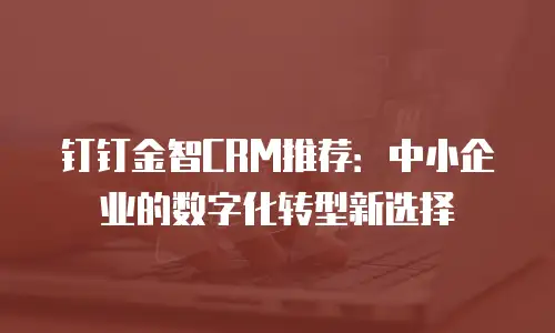 钉钉金智CRM推荐：中小企业的数字化转型新选择