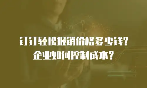 钉钉轻松报销价格多少钱？企业如何控制成本？