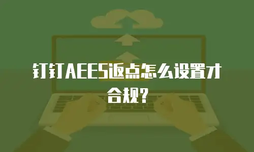 钉钉AEES返点怎么设置才合规？