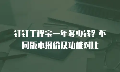 钉钉工程宝一年多少钱？不同版本报价及功能对比