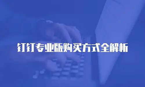 钉钉专业版购买方式全解析