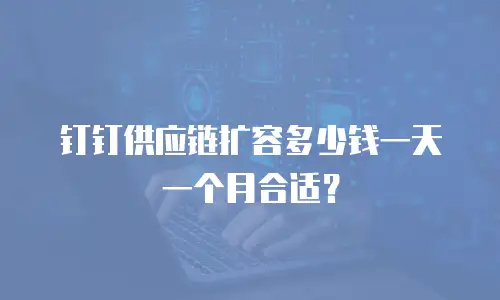 钉钉供应链扩容多少钱一天一个月合适？