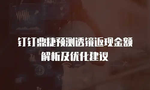 钉钉鼎捷预测透镜返现金额解析及优化建议