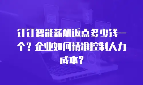 钉钉智能薪酬返点多少钱一个？企业如何精准控制人力成本？
