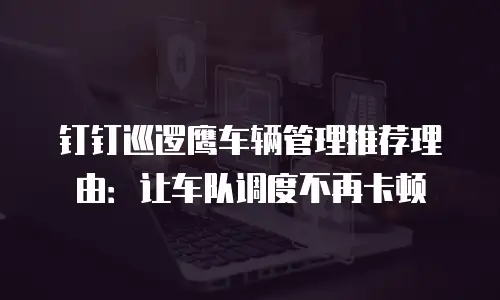 钉钉巡逻鹰车辆管理推荐理由：让车队调度不再卡顿