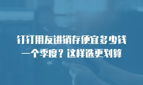 钉钉用友进销存便宜多少钱一个季度？这样选更划算