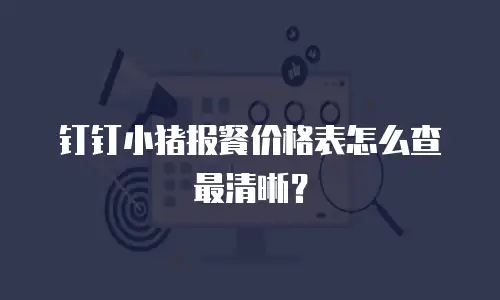 钉钉小猪报餐价格表怎么查最清晰？
