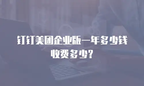 钉钉美团企业版一年多少钱收费多少？