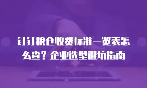 钉钉粮仓收费标准一览表怎么查？企业选型避坑指南