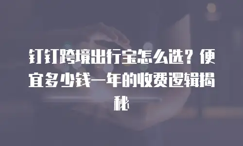 钉钉跨境出行宝怎么选？便宜多少钱一年的收费逻辑揭秘