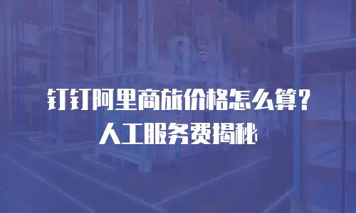 钉钉阿里商旅价格怎么算？人工服务费揭秘