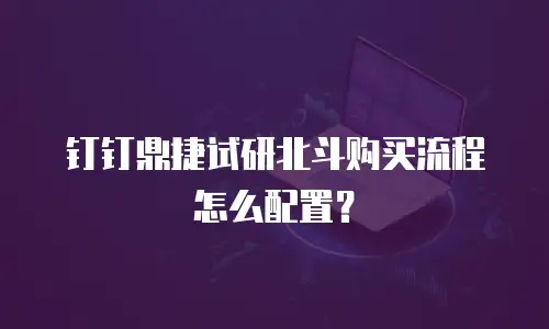 钉钉鼎捷试研北斗购买流程怎么配置？