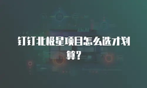 钉钉北极星项目怎么选才划算？