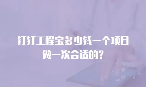钉钉工程宝多少钱一个项目做一次合适的？