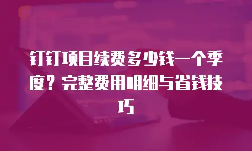 钉钉项目续费多少钱一个季度？完整费用明细与省钱技巧