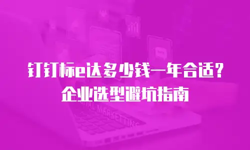 钉钉标e达多少钱一年合适？企业选型避坑指南