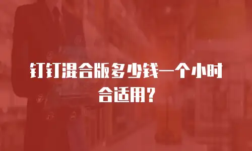 钉钉混合版多少钱一个小时合适用？