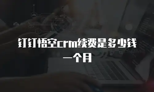 钉钉悟空crm续费是多少钱一个月