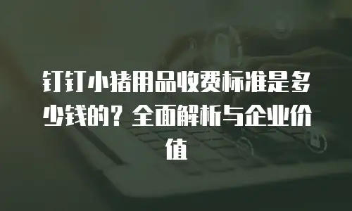 钉钉小猪用品收费标准是多少钱的？全面解析与企业价值